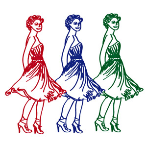 Три разноцветных женщины